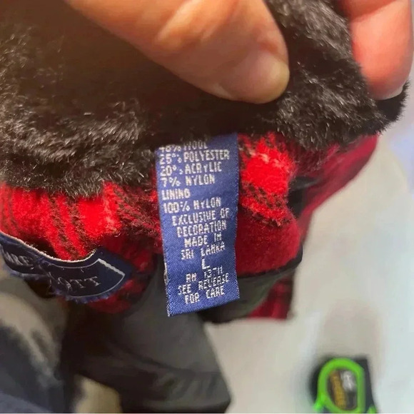 Karen Scott Womens Vest Multicolor Plaid Zip Faux Fur Collar Lined L Wool Blend - Picture 7 of 10